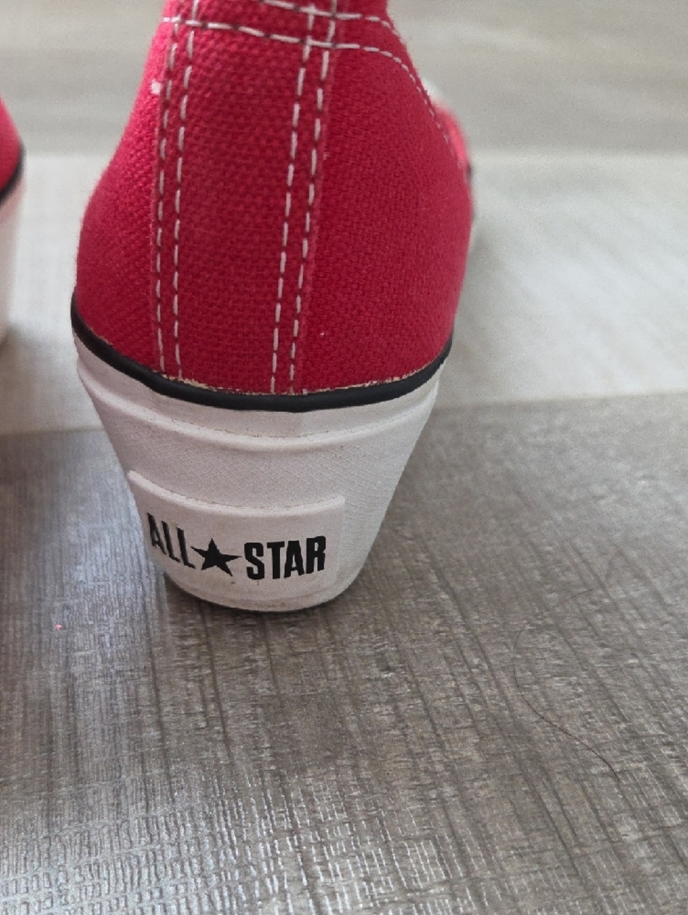 Converse Red High Top Platform Sneakers - Picture 5 of 7
